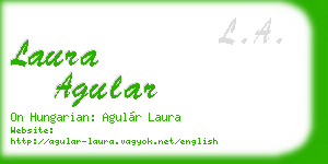 laura agular business card